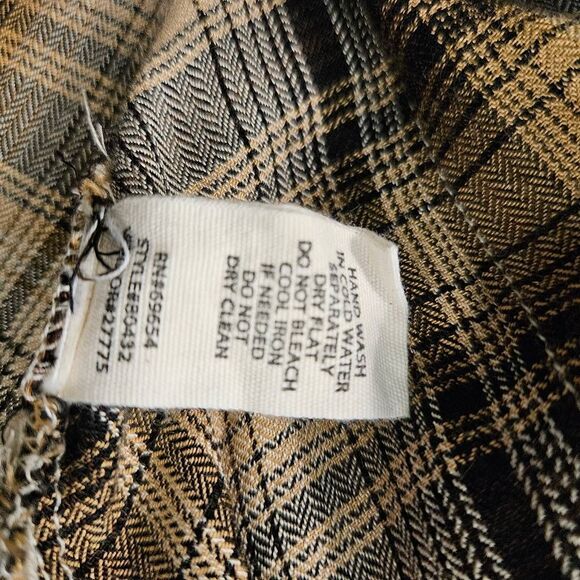 Gilded Intent plaid long cardigan coat. Size M. - Picture 6 of 6